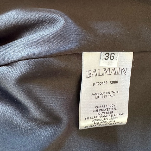 Balmain Signature Leather Long Sleeve - Picture 13 of 15